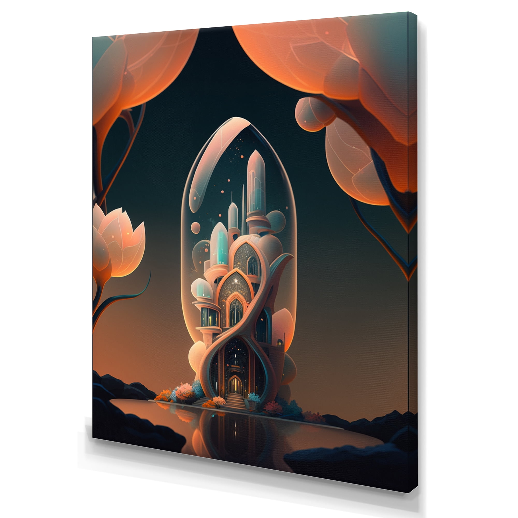 Designart Architectural Futuristic Building IV Canvas Wall Art