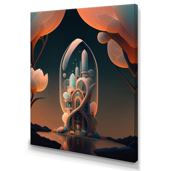 Designart Architectural Futuristic Building IV Canvas Wall Art
