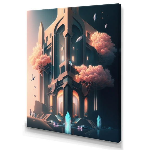 Designart Architectural Futuristic Building V Canvas Wall Art