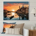 thumbnail image 1 of Designart "Architectural Popart City Venice art painting I" Transportation Floater Framed Wall Decor, 1 of 7
