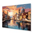 thumbnail image 1 of Designart "Architectural Popart City Venice art painting II" Transportation Metal Wall Art, 1 of 5