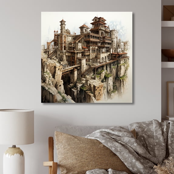Designart "Architectural Study: Fortresses I" Fortresses Wall Art Prints