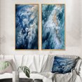 thumbnail image 1 of Designart "Arctic Glacier Aerial Cloudscape View II" Glacier Framed Wall Art Set Of 2 - Country Blue Framed Wall Art Set Of 2, 1 of 6