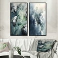 thumbnail image 1 of Designart "Arctic Glacier Aerial Cloudscape View III" Glacier Framed Wall Art Set Of 2 - Country White Framed Canvas Set For Living Room Decor, 1 of 6