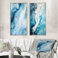 thumbnail image 1 of Designart "Arctic Glacier Landscape Aerial Perspective VI" Glacier Framed Wall Art Set Of 2 - Country Blue Gallery Wall Frame Set For Home Decor, 1 of 6