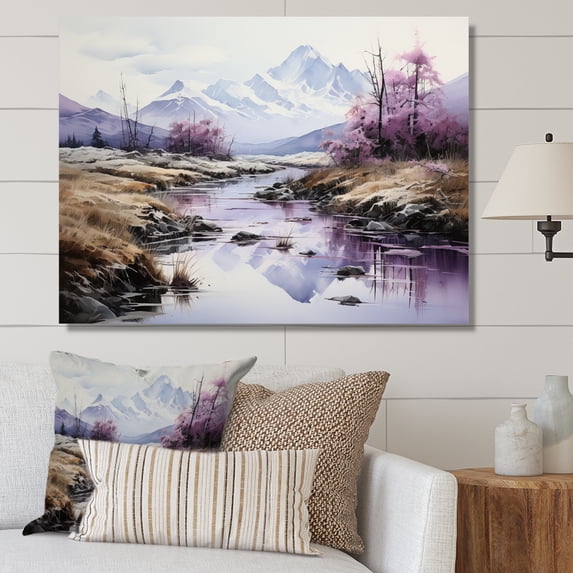 Designart "Arctic Reflections Alaska " Winter Landscape Wall Art Living Room