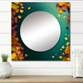 thumbnail image 1 of Designart "Arial View Tranquil Lake with Small Boat III" Boat Green Large Square Mirror - Square Bedroom Mirror Printed Wall Decor - Modern Square Printed Wall Mirror Art, 1 of 5