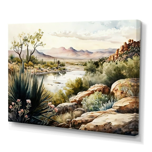 Designart Arizona Desert Scenery IV Canvas Wall Art