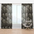 thumbnail image 1 of Designart 'Armor Metal Texture' Bohemian & Eclectic Curtain Panel, 1 of 4