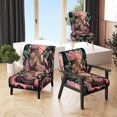 thumbnail image 1 of Designart "Army Boots with Pink Florals" Pink Fashion Upholstered Accent Chair - Glam Arm Chair For Living Room, 1 of 5