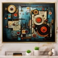 thumbnail image 1 of Designart "Array of Electricity I" Abstract Collages Floater Framed Wall Art Print, 1 of 7