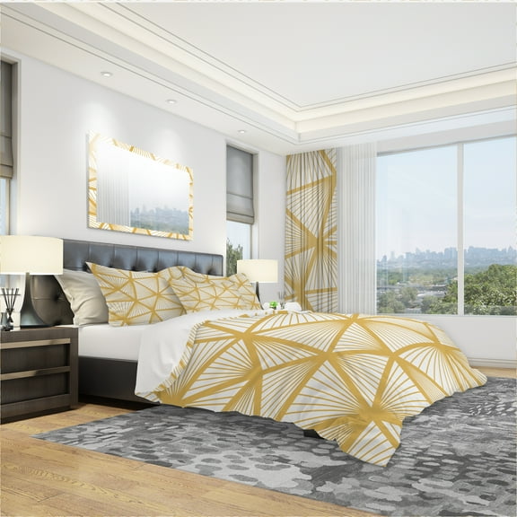 Designart 'Art Deco Geometric Decorative Pattern' Modern Duvet Cover Set