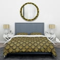 thumbnail image 1 of Designart 'Art Deco Seal pattern' Mid-Century Modern Duvet Cover Set, 1 of 4