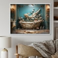 thumbnail image 1 of Designart "Art Deco in the Bathroom I" Bath & Laundry Floater Framed Canvas Art Print, 1 of 7
