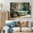 thumbnail image 1 of Designart "Art Deco in the Bathroom III" Bath & Laundry Floater Framed Wall Art Living Room, 1 of 7