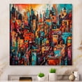 thumbnail image 1 of Designart "Artistic Emotions Through Color" City Futuristis Canvas Art Print, 1 of 5