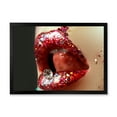 thumbnail image 1 of Designart 'Artistic Girl Lips Make-Up' Modern Framed Art Print, 1 of 4