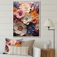 thumbnail image 1 of Designart "Artistic Harmony Of Beige And Pink Pansies" Pansies Floater Framed Wall Decor, 1 of 5