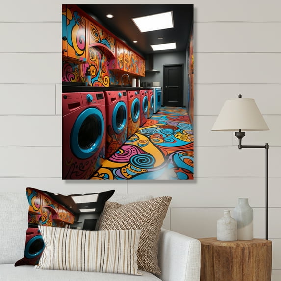 Designart "Artistic Inspiration Laundry Room wall decor II" Laundry Canvas Art Print