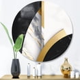 thumbnail image 1 of Designart "Artistic Marble Compositions" Abstract Marble Metal Round Art Living Room, 1 of 5