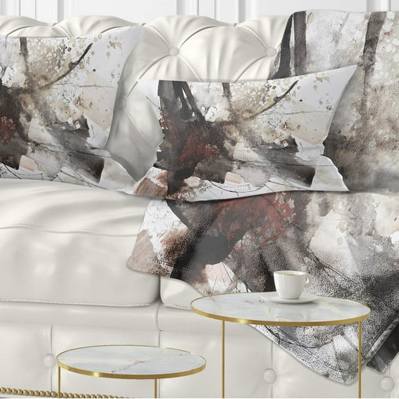 Designart Artistic Splash - Landscape Printed Throw Pillow - 12x20
