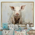 thumbnail image 1 of Designart "Artistry Of Pigs" Animals Pig Floater Framed Canvas Art Print, 1 of 5