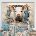 thumbnail image 1 of Designart "Artistry Of Pigs I" Animals Pig Floater Framed Wall Art Prints, 1 of 5