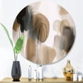 thumbnail image 1 of Designart "Artwork Featuring Abstract Shapes II" Abstract Metal Round Wall Decor, 1 of 5