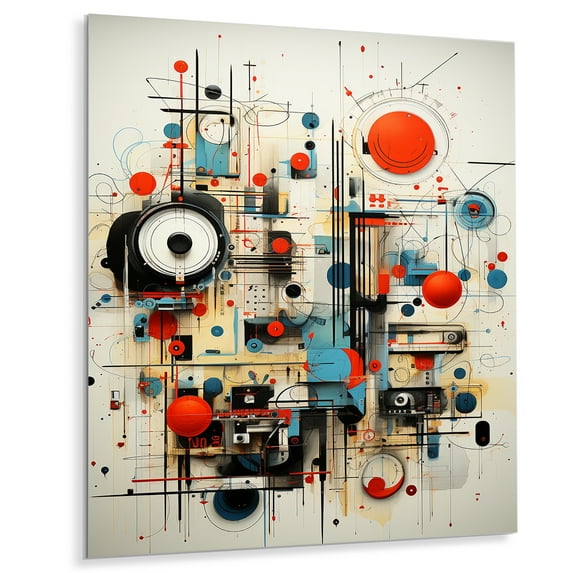 Designart "Artwork with Absurd Connections in Dadaism I" Abstract Collages Metal Wall Art