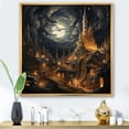 thumbnail image 1 of Designart "Ascending Minaret In Moonlight" Islam Floater Framed Wall Art Living Room, 1 of 5