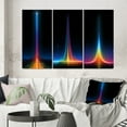 thumbnail image 1 of Designart "Ascension into Singularity Consciousness II" Abstract Shapes Wall Art Set Of 3 - Transitional Blue Canvas Set For Living Room Decor, 1 of 6