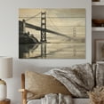 thumbnail image 1 of Designart "Ashen Overpass Aureate Entry Grayscale" Architecture Print on Natural Pine Wood, 1 of 5