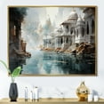 thumbnail image 1 of Designart "Ashram'S Tranquility: Indian Quartz Artistry I" Hinduism Floater Framed Canvas Prints, 1 of 5