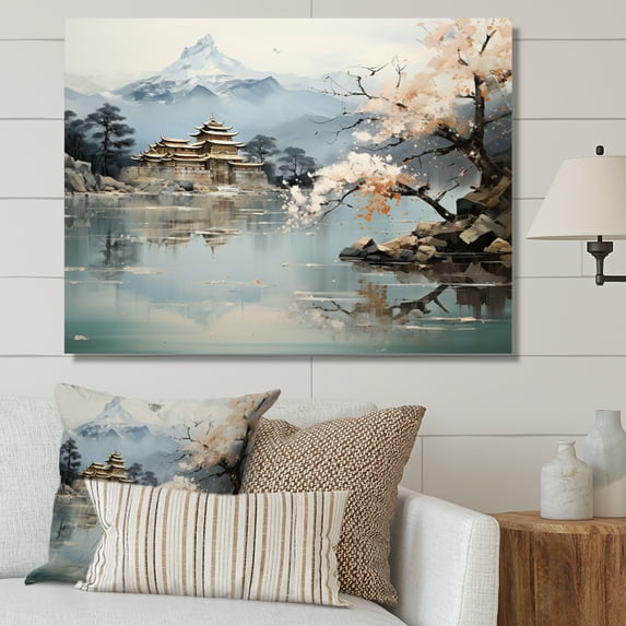 Designart "Asian Art Imperial horizon II" Asian Canvas Wall Art