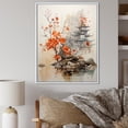 thumbnail image 1 of Designart "Asian Art Landscape With Red Tree I" Asian Art Floater Framed Wall Decor, 1 of 5