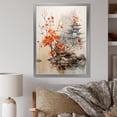 thumbnail image 1 of Designart "Asian Art Landscape With Red Tree I" Asian Art Picture Framed Wall Decor, 1 of 5