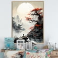 thumbnail image 1 of Designart "Asian Art Samurais horizon III" Asian Floater Framed Canvas Print, 1 of 7