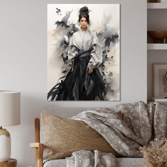 Designart "Asian Art Stylish Illustration II" Asian Metal Wall Art Prints
