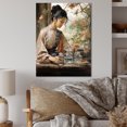 thumbnail image 1 of Designart "Asian Art euphony In Tea V" Asian Metal Wall Art, 1 of 1