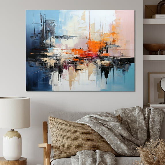 Designart "Asian Art modern Expression III" Abstract Collages Wall Art Living Room