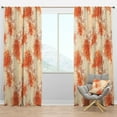 thumbnail image 1 of Designart 'Asian Watercolor Flowers With Orange' Floral Blackout Curtain Panel, 1 of 4