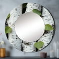 thumbnail image 1 of Designart "Aspen, Colorado s White Forest Trees I" Botanical Rund Mirror For Wall Decor - Large White Round Printed Mirror -Traditional Round Living Room Mirror - 29" x 29", 1 of 6