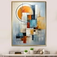 thumbnail image 1 of Designart "Assembling Cubism In Orange And Blue I" Cubism Floater Framed Canvas Art Print, 1 of 5