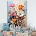 thumbnail image 1 of Designart "Assorted Bouquets Representation Colorfuled I" Floral Floater Framed Canvas Print, 1 of 7