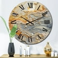 thumbnail image 1 of Designart "Astrology Nebula Marble in Cream IV" Abstract Shapes Oversized Wall Clock, 1 of 5