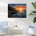 thumbnail image 1 of Designart "At Dusk Coastal tropical Boat painting III" Nautical & Beach Canvas Wall Art, 1 of 5