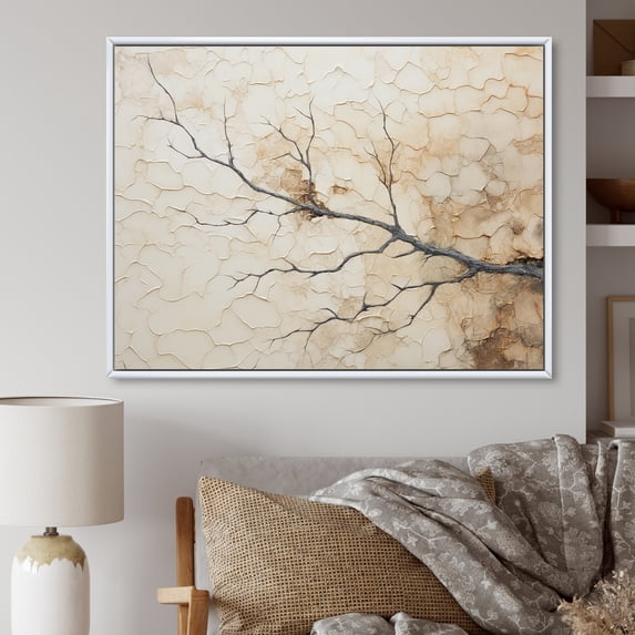 Designart "Atmospheric Riverside Solitude II" Landscape Forest River Floater Framed Canvas Art Print