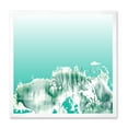 thumbnail image 1 of Designart 'Auquamarine Landscape Turquoise Splashes' Traditional Framed Art Print, 1 of 4