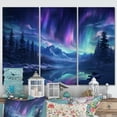 thumbnail image 1 of Designart "Aurora Borealis Magic I" Aurora Borealis Metal Wall Art Set, 1 of 5