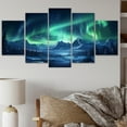 thumbnail image 1 of Designart "Aurora Borealis Magic II" Aurora Borealis Metal Wall Decor Set, 1 of 5